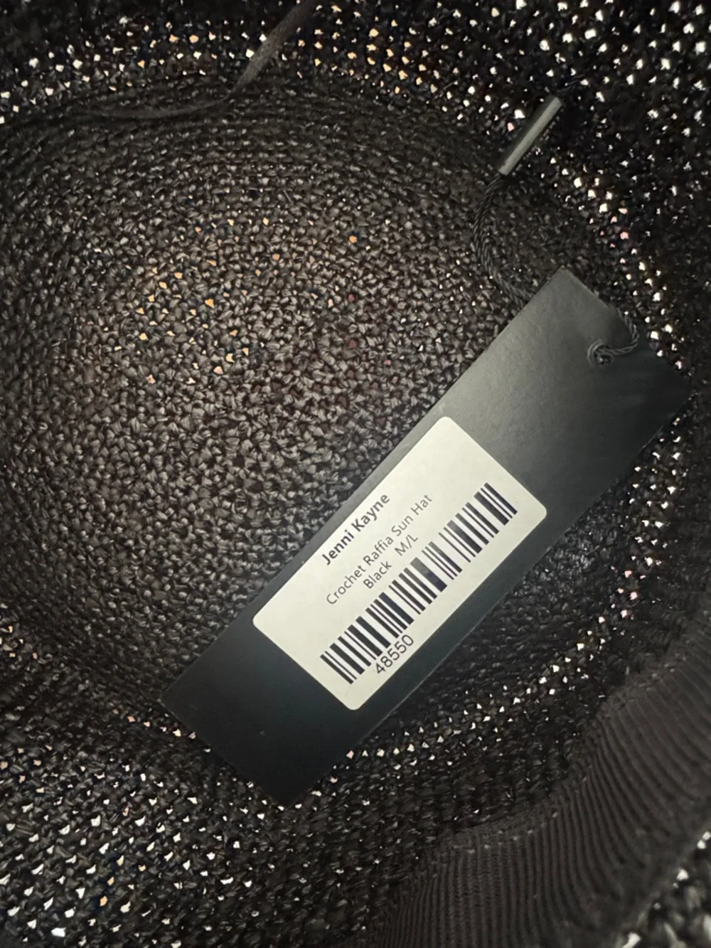 Jenni Kayne Black Woven Floppy Sun Hat - Picture 3 of 4